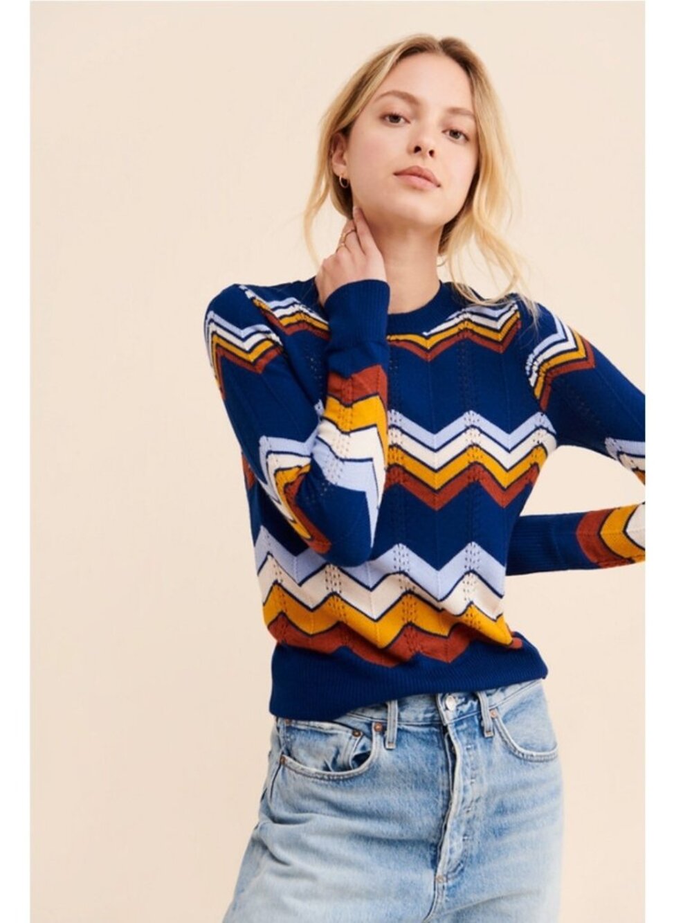 Stoned Immaculate Ziggy Sweater Midnight Blue Medium